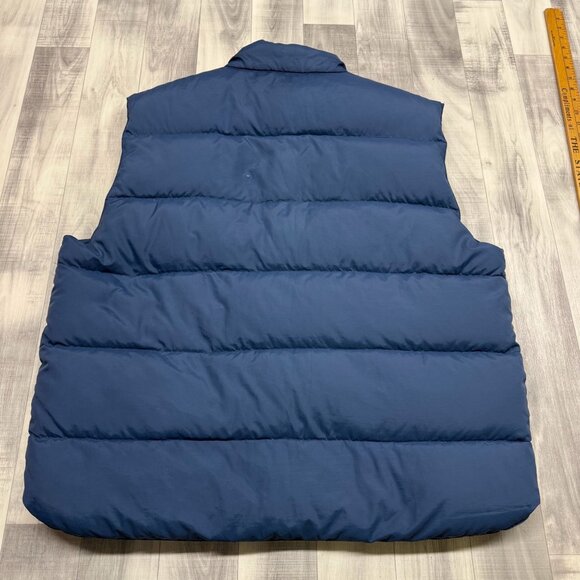 ✅ Mens XL Reg Cabela's Premier Northern Goose Down Puffer Vest Navy/Blue Snap - Picture 5 of 11